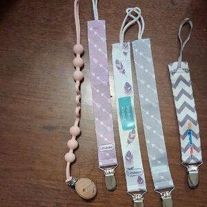 Lina Pastel Feather and Chevron Suspenders